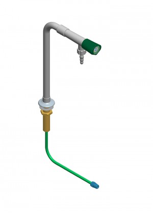 Colonna con 1 rubinetto e tubo - h=300 l=150 polipropilene