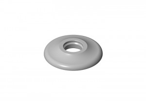 Rosone G3/8 (Ø50) con oring - grigio