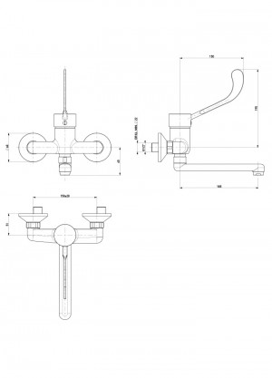 Single long lever mixer s outlet with areator 