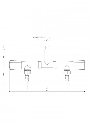 Suspended two-way drop tap - t-distribution