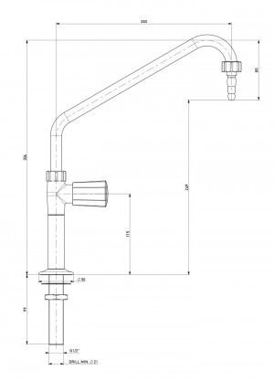 Swivel gooseneckwith faucet - G1/2