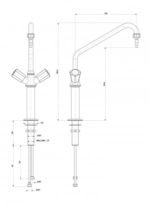 Standout  - single hole mixer h=370