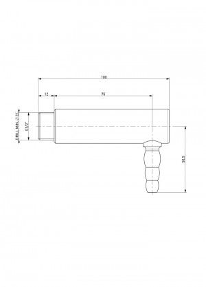 Connection 90°  - l=75