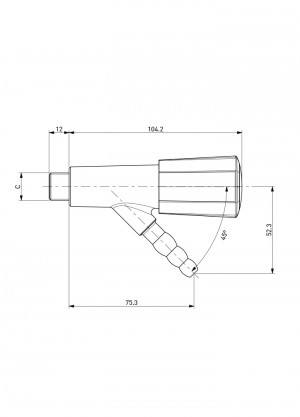 Tap - nozzle 45° - gas