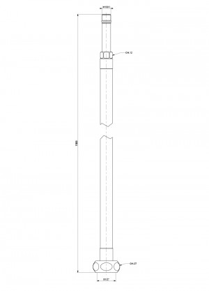 Quickflex hose l=1500 - aisi 316l - m.10x1 - G1/2" - gas