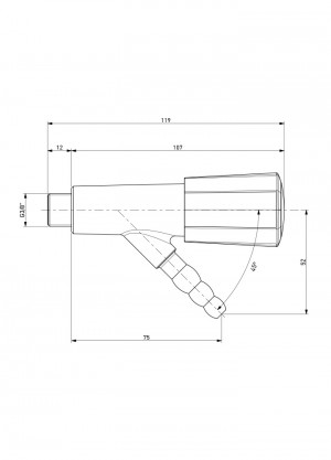 Tap - nozzle 45° 