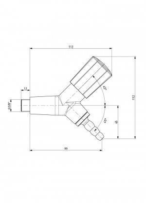 Tap - inclined handle nozzle 45°