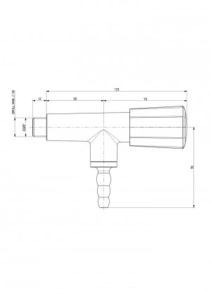 Tap - nozzle 90° 