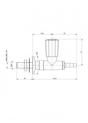 Tap - straight nozzle - G3/8b 