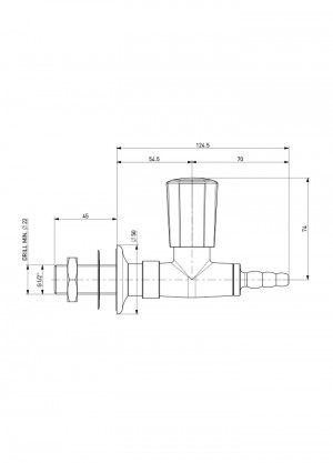 Tap - straight nozzle - G1/2b 