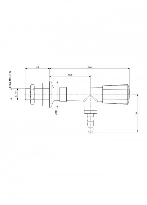 Tap - nozzle 90° - G1/2b