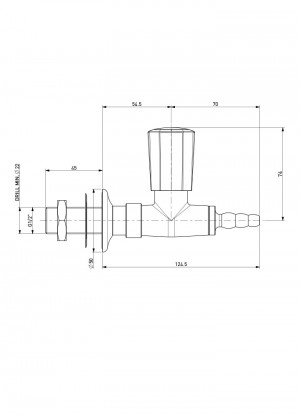 Tap - straight nozzle - G1/2b 