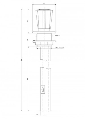 Fume cupboard valve - tube Ø12x1 - compressed air