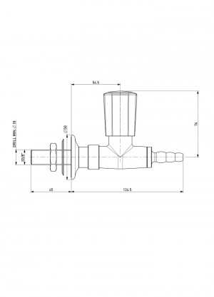 Tap - straight nozzle - G3/8b 