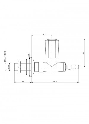 Tap - straight nozzle - G1/2b 