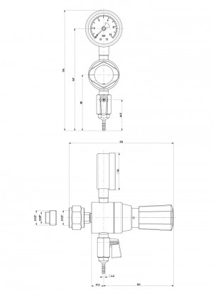 Pressure regulator for industrial gas