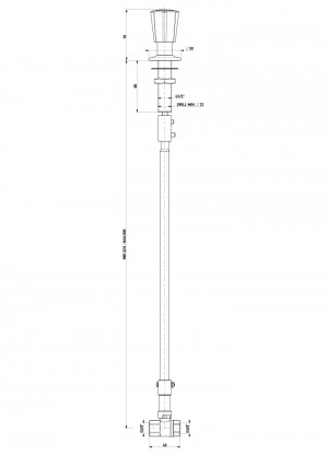 Fume cupboard valve with ball valve g3/8