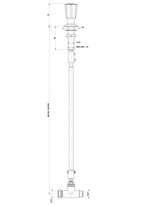 Fume cupboard valve with tap - G1/2m - G1/2f