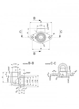 Connection 90° - G3/8 - Ø b=12,1 - a=3,5