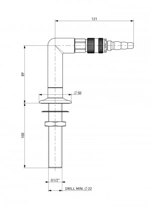 Standout with quick connect coupling