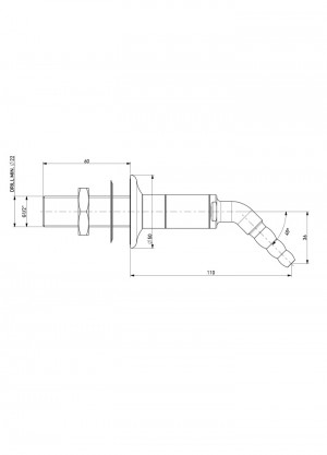 Nozzle 45° - G1/2 - light blue