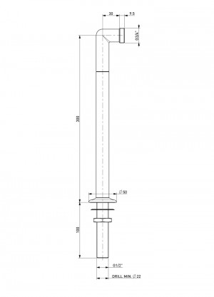 Standout h=300 - 1 outlet