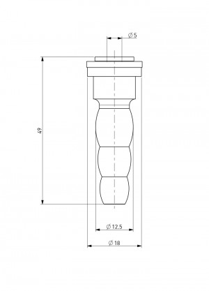 Olive nozzle kit - brass - grey