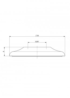 Flange - pressed G3/8 (Ø50) - grey