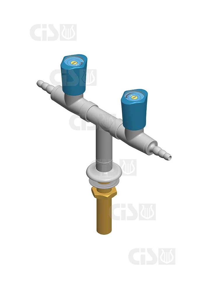 Colonnette 2 robinets - t-distributeur - air comprime