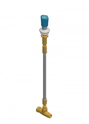 Abzugsventil mit ventil - technische gase - G1/2m - G1/2f keramikoberteil