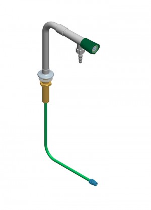 Columna con un grifo de laboratorio para agua y manguera  - h=200 l=150