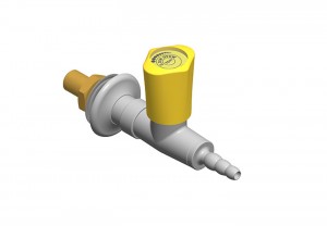 Grifo de laboratorio con salida recta para G1/2b - gas