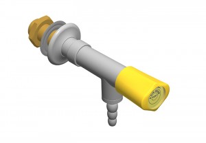 Grifo de laboratorio con salida escuadra para gas - boquilla racor 90° - G1/2b - gas