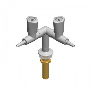 Columna con dos grifos de laboratorio  y  - G1/2b 