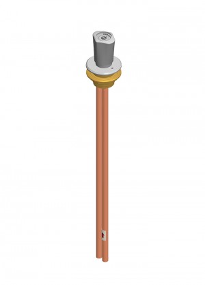 Grifo frontal para vitrina entrada y salida tubo de cobre de Ø10x1 montura  para vacío