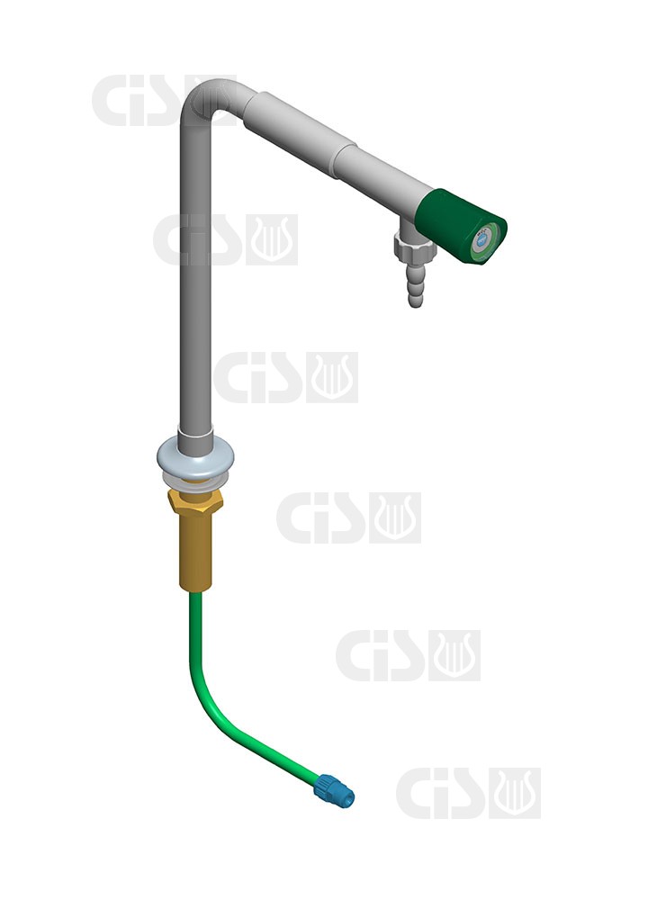 Columna con un grifo de laboratorio para agua y manguera h 300 l